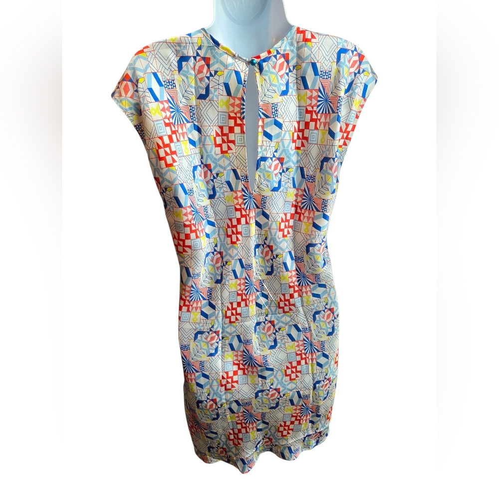 Forte Forte Geometric Silk Short Dress Size III (US Size L) Designer - Picture 2 of 4